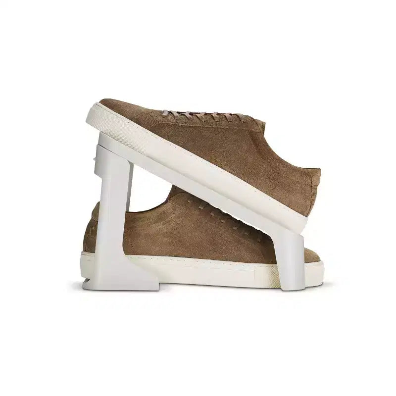 Organiseur à Chaussures Compact et Gain de Place, 6 Paires – Polypropylène Blanc Cassé, Autonome