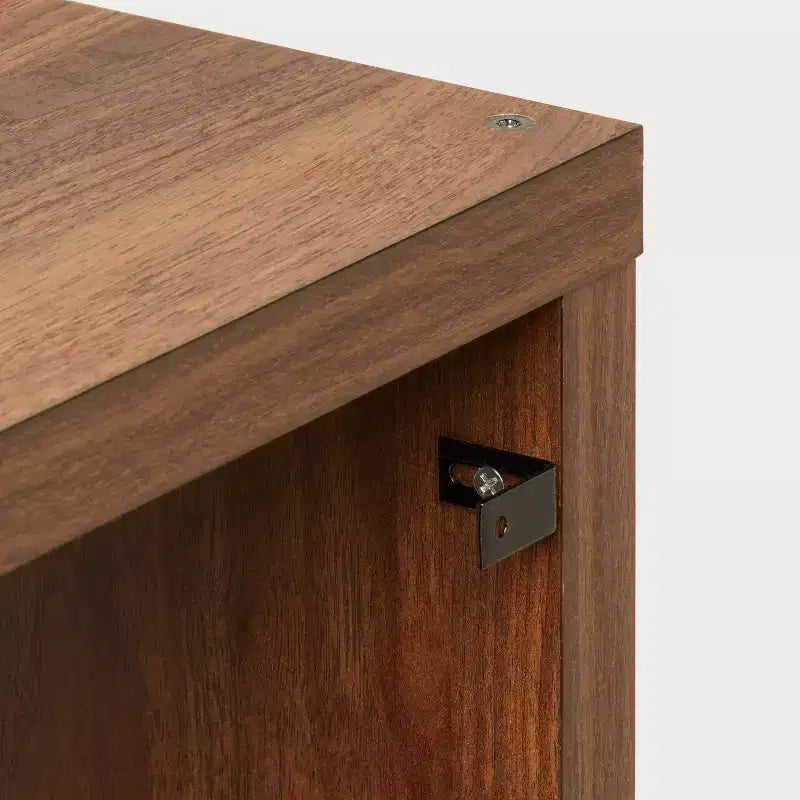 Étagère de rangement ouverte à 4 cases, fini noyer – 76,2 cm (H) x 75,8 cm (L) x 37,1 cm (P)