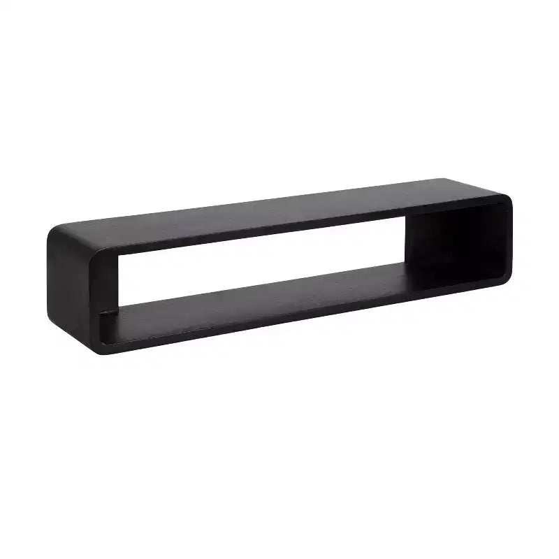 Étagère flottante murale – 76 cm (l) x 16,5 cm (P) x 16,5 cm (H), noire, matériel de montage inclus