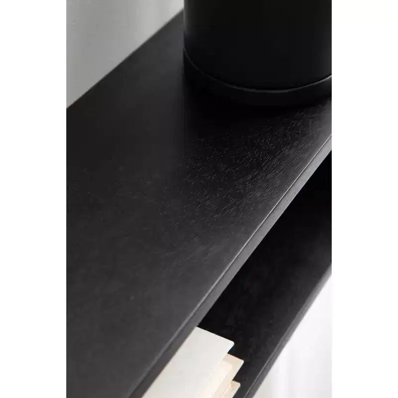 Étagère flottante murale – 76 cm (l) x 16,5 cm (P) x 16,5 cm (H), noire, matériel de montage inclus