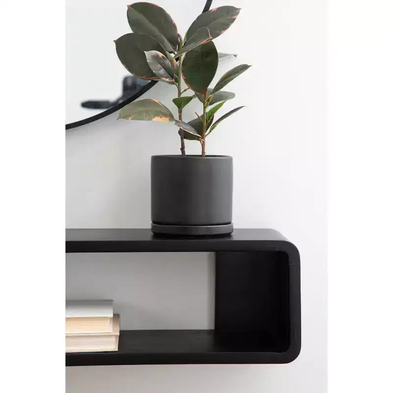 Étagère flottante murale – 76 cm (l) x 16,5 cm (P) x 16,5 cm (H), noire, matériel de montage inclus