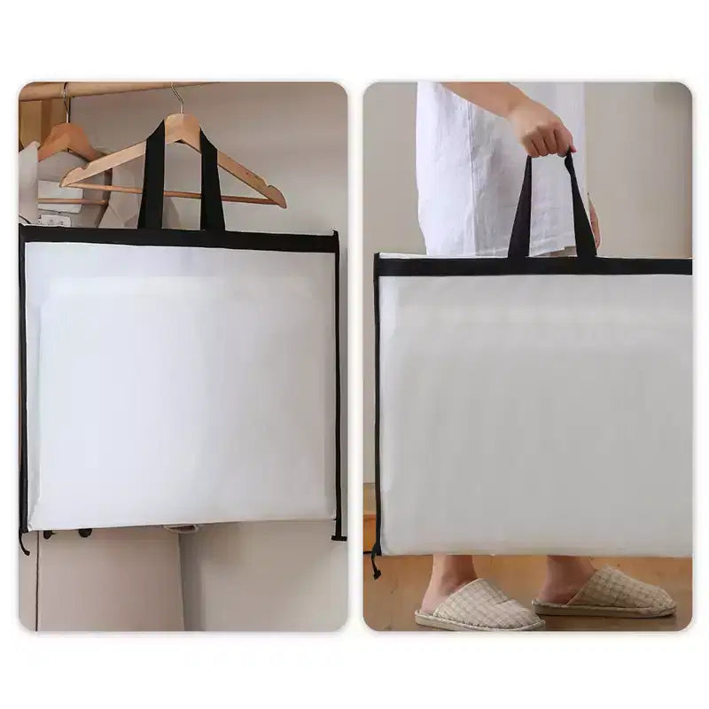 Housse à vêtements PEVA avec poignée – 60 cm L x 180 cm H, supporte jusqu'à 27 kg