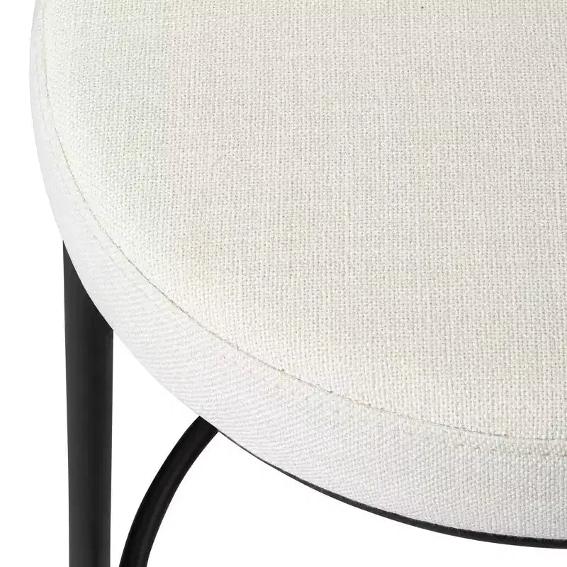 Tabouret de bar en métal sans dossier avec assise rembourrée en tissu – Hauteur d'assise 78,7 cm, 40 cm l. x 41 cm P.