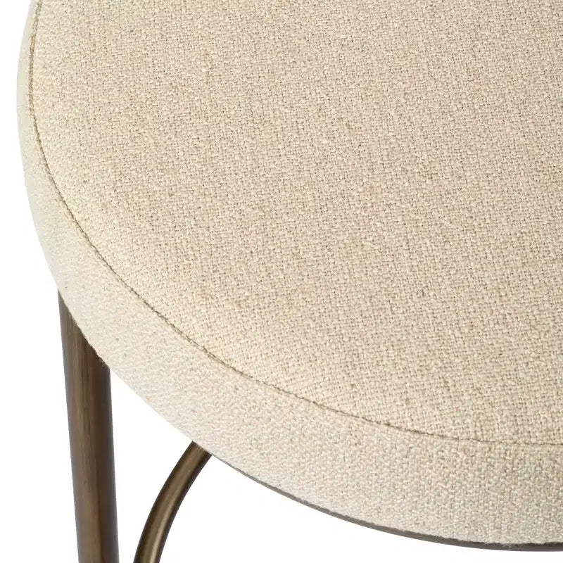 Tabouret de bar en métal sans dossier avec assise rembourrée en tissu – Hauteur d'assise 78,7 cm, 40 cm l. x 41 cm P.