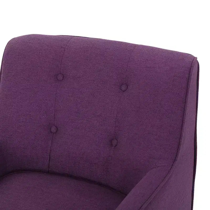 Fauteuil d'appoint en tissu capitonné avec pieds en bois de bouleau – 77,5 cm (H) x 75 cm (l) x 63,5 cm (P)