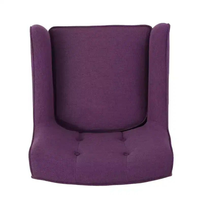 Fauteuil d'appoint en tissu capitonné avec pieds en bois de bouleau – 77,5 cm (H) x 75 cm (l) x 63,5 cm (P)