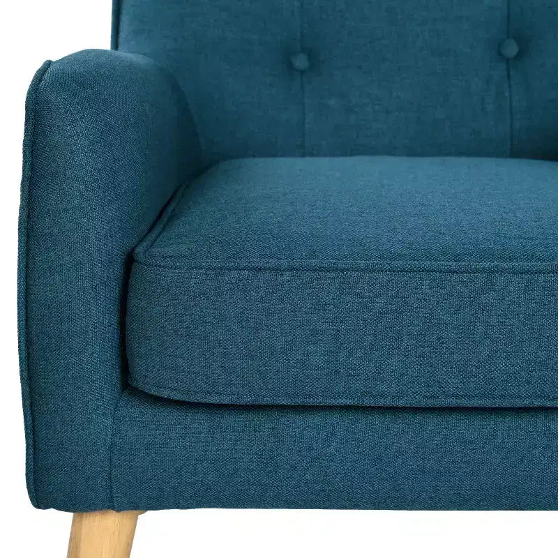 Fauteuil d'appoint en tissu capitonné avec pieds en bois de bouleau – 77,5 cm (H) x 75 cm (l) x 63,5 cm (P)