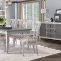 Acme Furniture Katia Dining Chair Light Gray Linen/Weathered White Finish