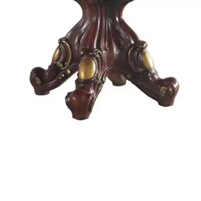 Table à manger ronde avec pied central, finition chêne miel – 79 cm (H) x 157 cm (diamètre), 4 places