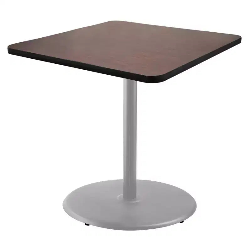 Table à manger carrée 36 po – Gris/Acajou, style café