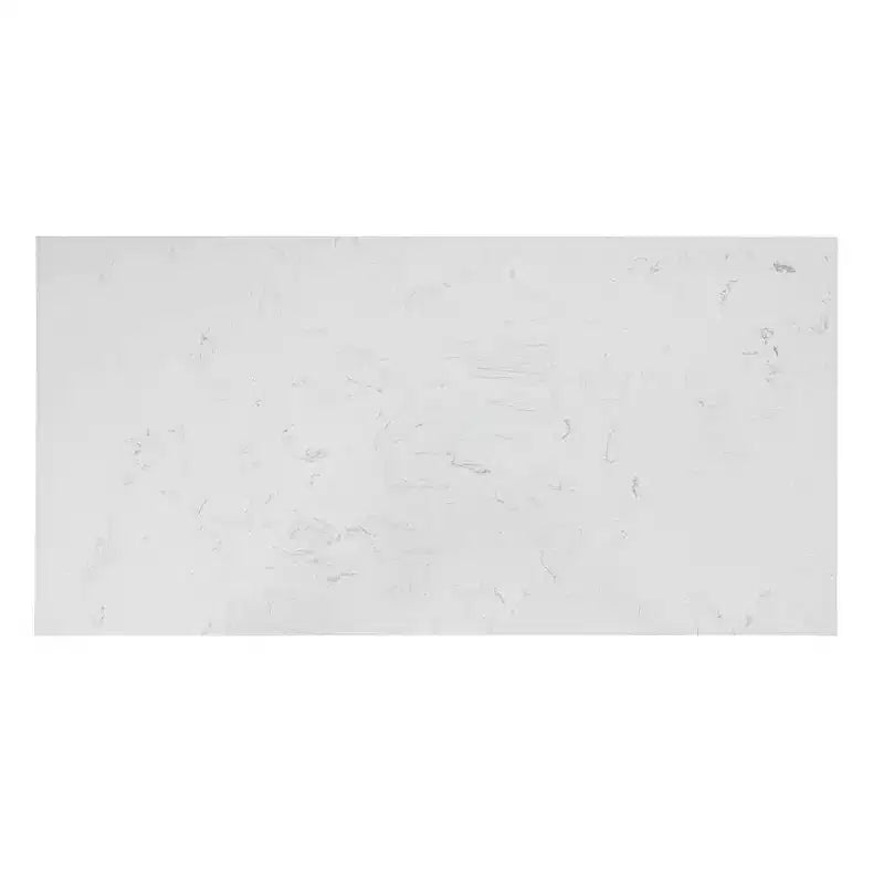 Îlot de cuisine avec plateau en marbre et finition blanche – 89 cm H x 61 cm l x 122 cm P, 2 étagères