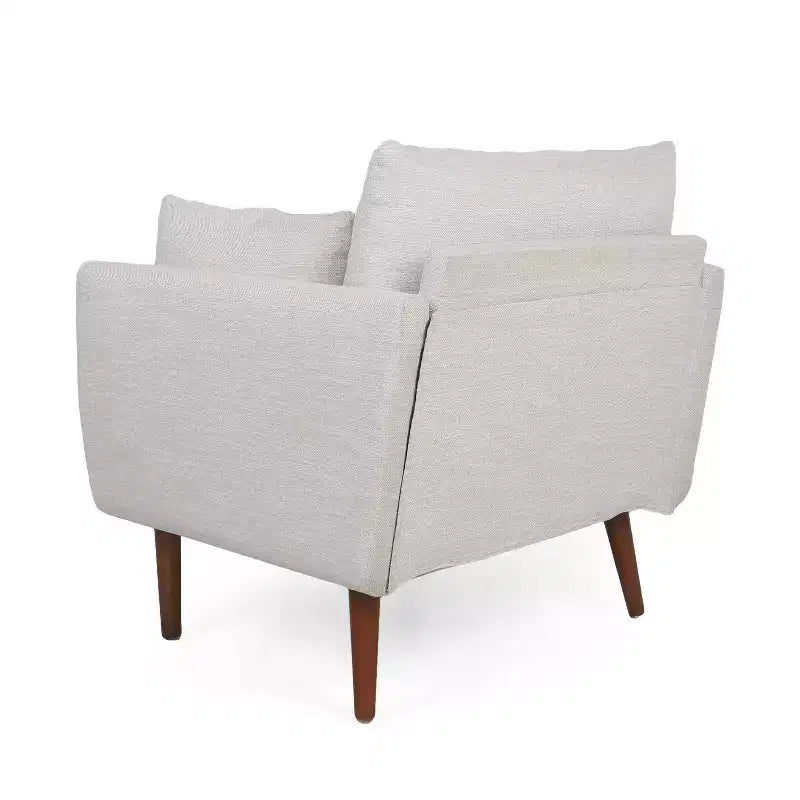 Fauteuil Club capitonné avec 2 coussins décoratifs et pieds en bois de bouleau – 95,25 cm (L) x 75,56 cm (P) x 86,36 cm (H), 136 kg