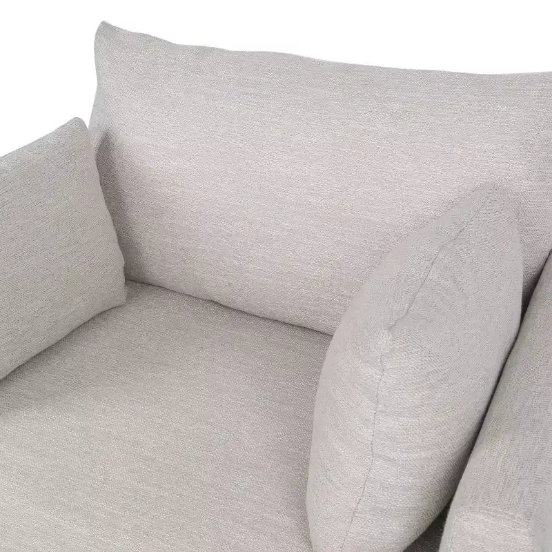 Fauteuil Club capitonné avec 2 coussins décoratifs et pieds en bois de bouleau – 95,25 cm (L) x 75,56 cm (P) x 86,36 cm (H), 136 kg