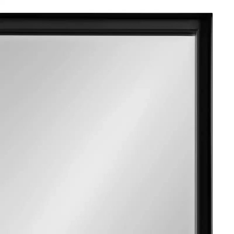 Miroir mural rectangulaire avec étagère – 50,8 cm L x 86,4 cm H, cadre en bois marron rustique