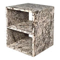 JONATHAN Y Sloane 20 Modern Natural Marble Handmade Rectangular 2-Shelf End Table