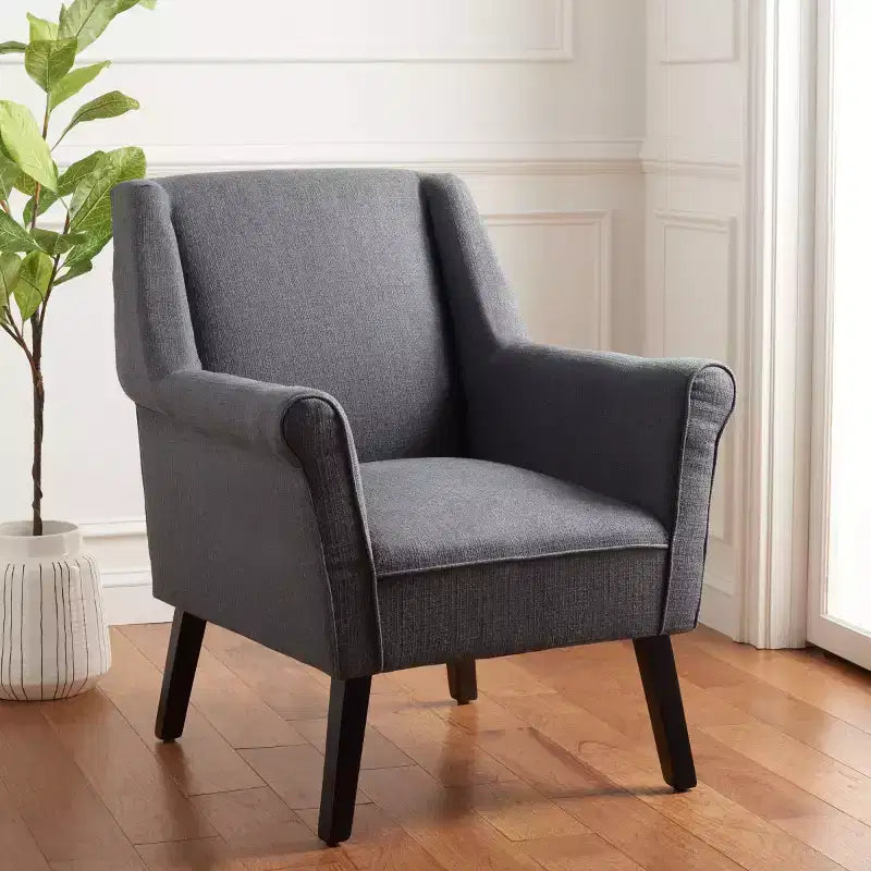 Fauteuil d'appoint rembourré avec cadre en bois – Assise 49 cm L x 52 cm P x 46,5 cm H, 125 kg