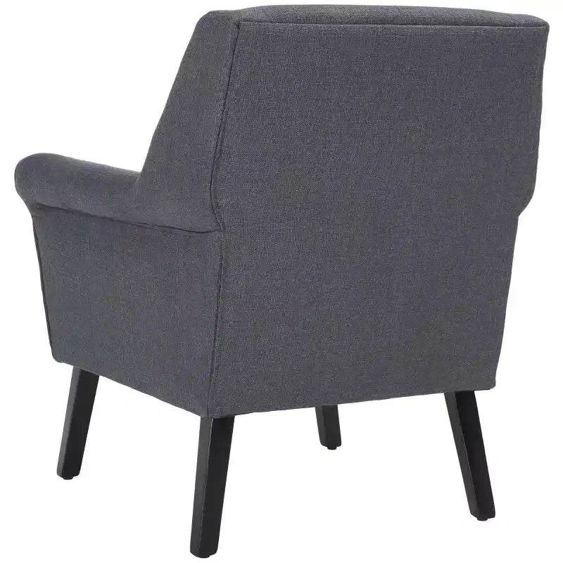 Fauteuil d'appoint rembourré avec cadre en bois – Assise 49 cm L x 52 cm P x 46,5 cm H, 125 kg