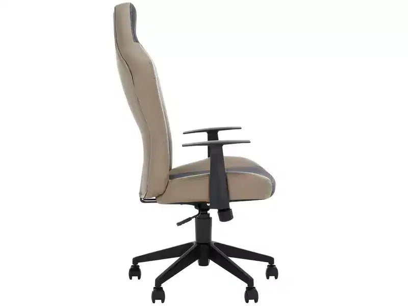 Chaise de bureau pivotante réglable en hauteur avec appuie-tête – 116,1 cm H x 58,9 cm L x 67,6 cm P, PVC, 124,7 kg