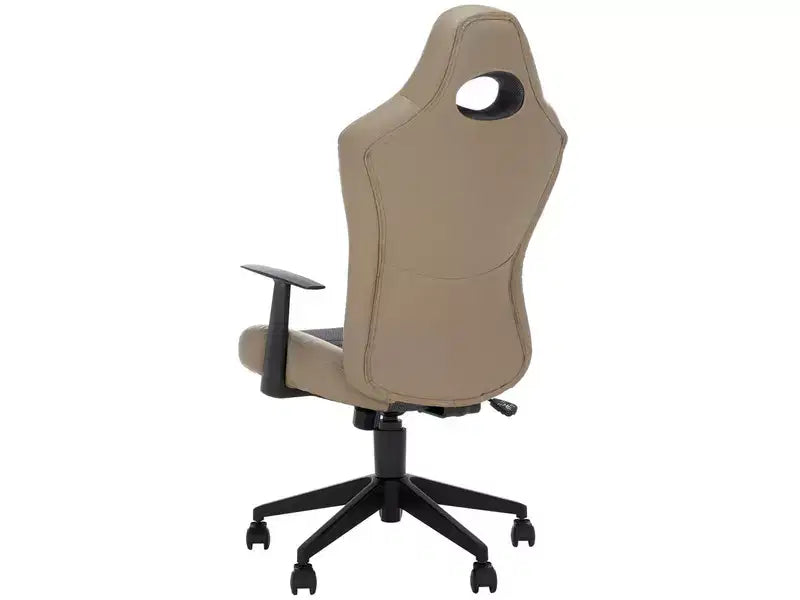 Chaise de bureau pivotante réglable en hauteur avec appuie-tête – 116,1 cm H x 58,9 cm L x 67,6 cm P, PVC, 124,7 kg