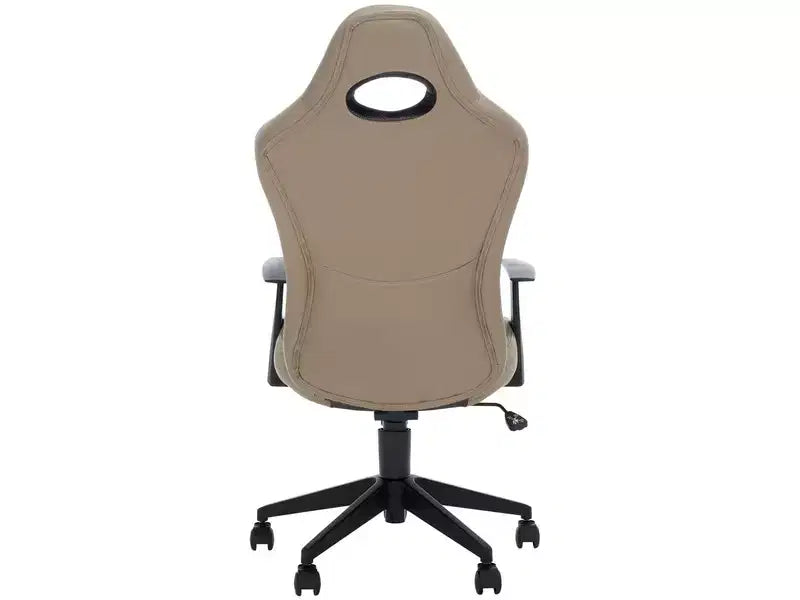 Chaise de bureau pivotante réglable en hauteur avec appuie-tête – 116,1 cm H x 58,9 cm L x 67,6 cm P, PVC, 124,7 kg