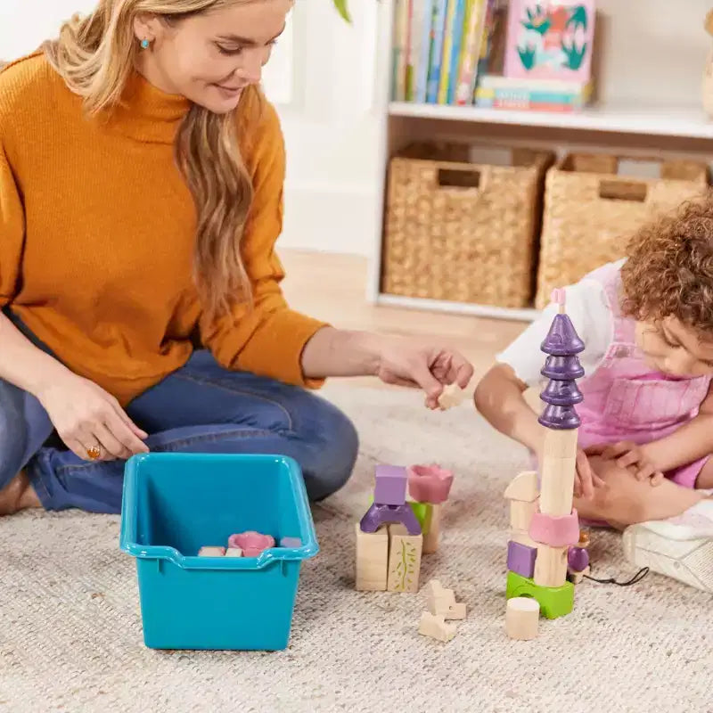 Meuble de rangement pour enfants à 15 casiers avec bacs à façade incurvée – 71 cm (l) x 33 cm (p) x 83,6 cm (H), Bouleau