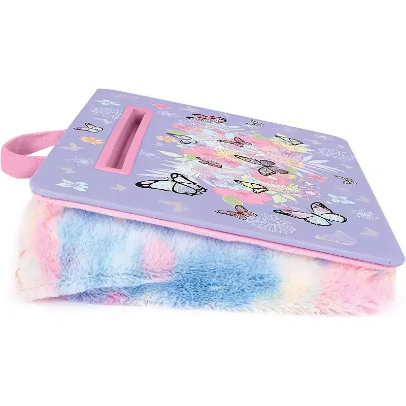 Pupitre papillon pour enfants avec fentes pour tablette et téléphone – Tons pastel violets