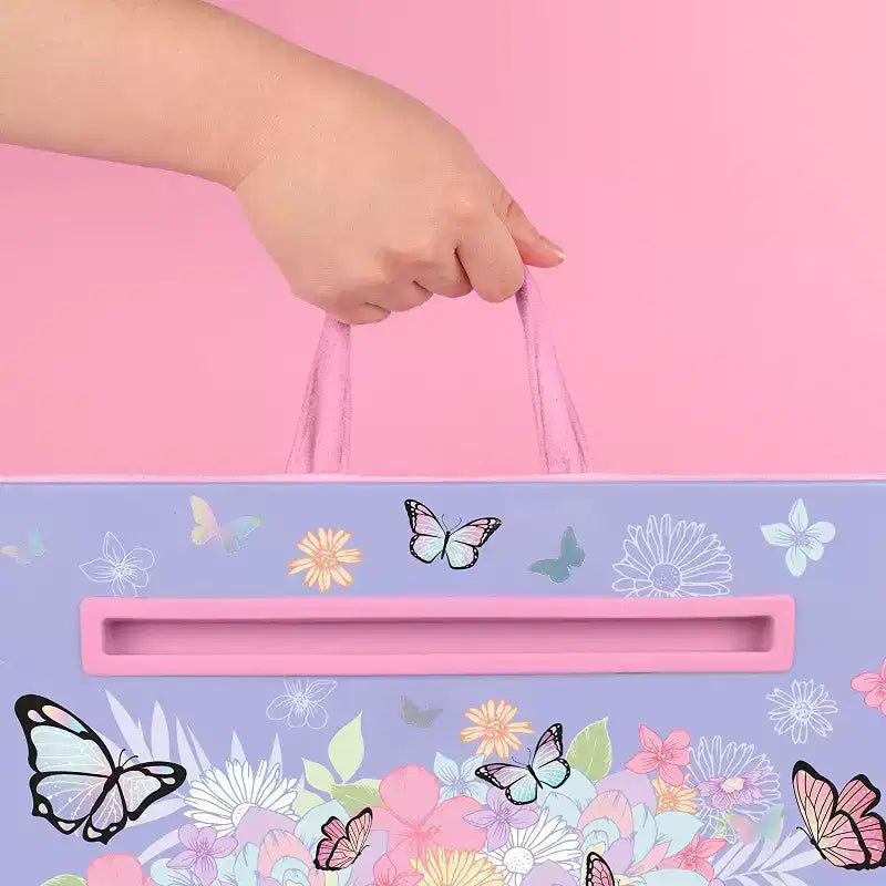 Pupitre papillon pour enfants avec fentes pour tablette et téléphone – Tons pastel violets