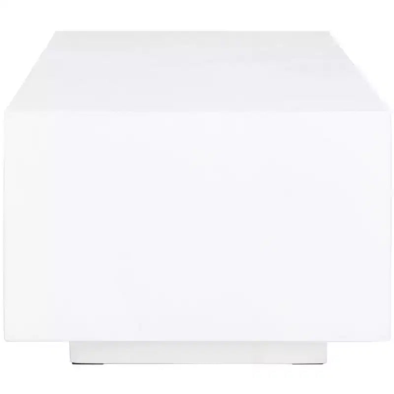 Table basse ronde en faux béton – Blanc, MDF