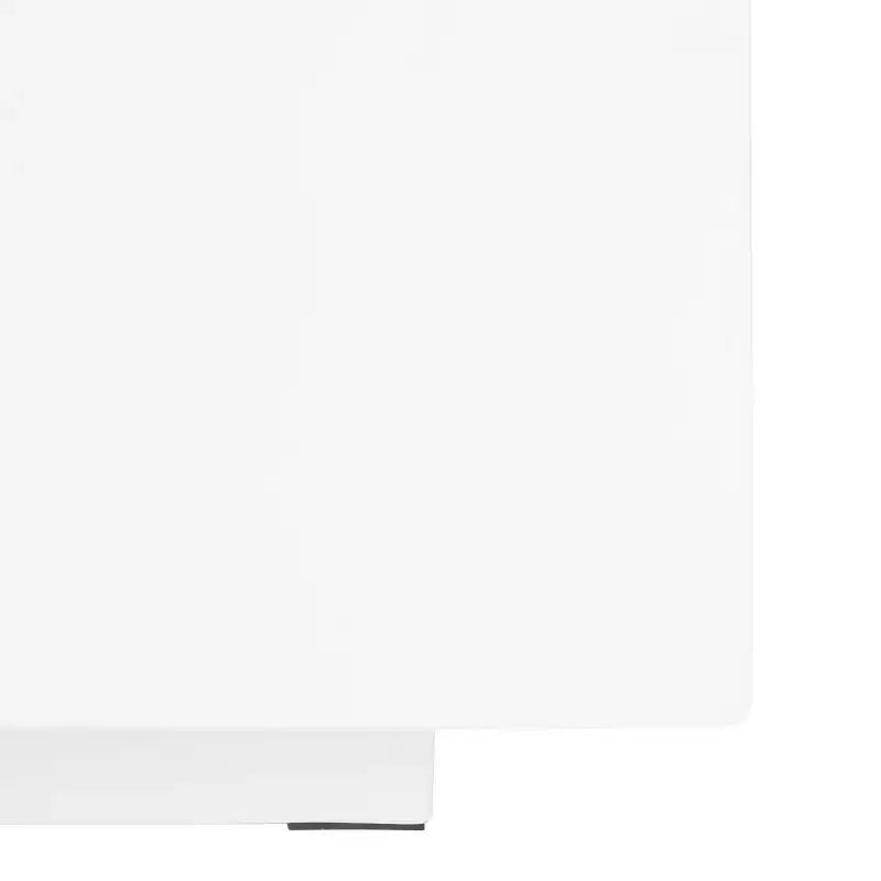 Table basse ronde en faux béton – Blanc, MDF