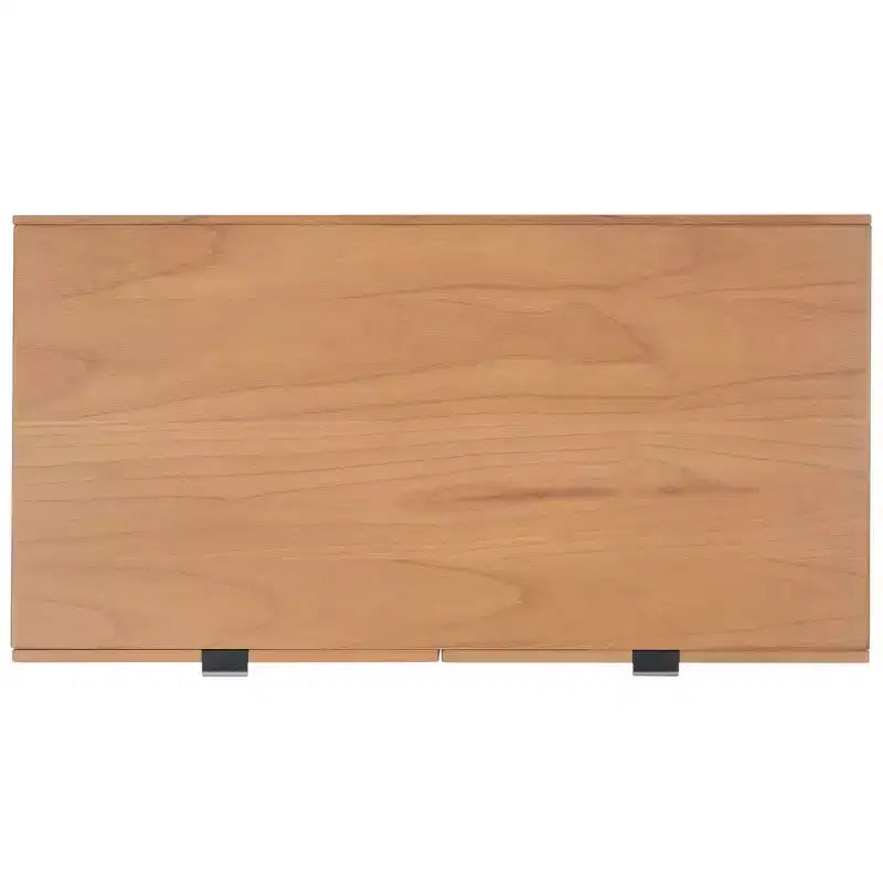 Table basse 2 tiroirs avec façade en rotin et pieds fuselés – Rectangulaire, cadre en bois, capacité de 68 kg