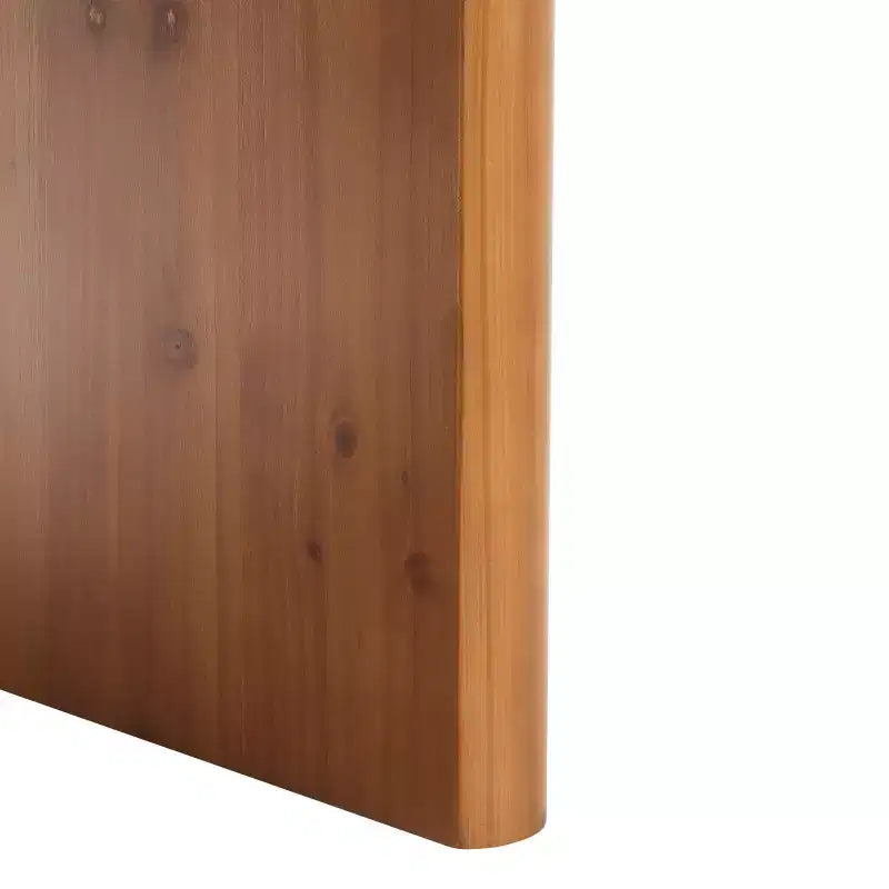 Table basse rectangulaire avec piètement tréteaux – H 46 cm x L 58 cm x P 120 cm, bois de sapin, marron